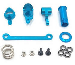 Shcong Wltoys 124016 RC Car accessories list spare parts steering clutch kit Metal Blue - Click Image to Close