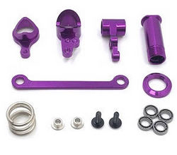 Shcong Wltoys 124018 RC Car accessories list spare parts steering clutch kit Metal Purple