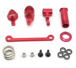 Shcong Wltoys 124017 RC Car accessories list spare parts steering clutch kit Metal Red - Click Image to Close