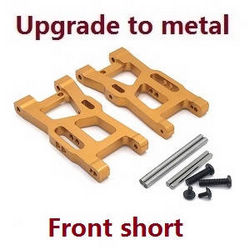 Shcong Wltoys 144002 RC Car accessories list spare parts front short swing arm Metal Gold