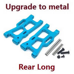 Shcong Wltoys 124016 RC Car accessories list spare parts rear long swing arm Metal Blue - Click Image to Close