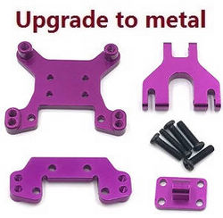 Shcong Wltoys 124018 RC Car accessories list spare parts front and rear shock absorber board set (Metal) Purple
