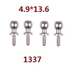Shcong Wltoys 124016 RC Car accessories list spare parts ball head screws 4.9*13.6 1337 - Click Image to Close
