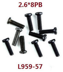 Shcong Wltoys 124016 RC Car accessories list spare parts screws 2.6*8PB L959-57
