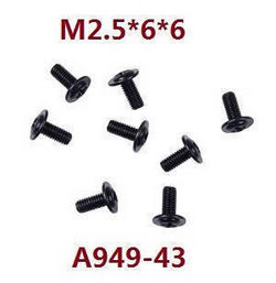 Shcong Wltoys 124019 RC Car accessories list spare parts screws 2.5*6*6 A949-43