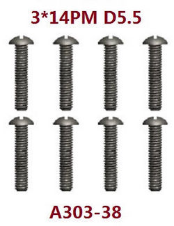 Shcong Wltoys 124016 RC Car accessories list spare parts screws 3*14PM A303-38 - Click Image to Close