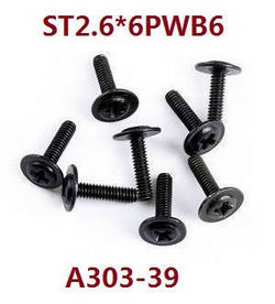 Shcong Wltoys 124019 RC Car accessories list spare parts screws ST2.6*6PWB6 A303-39 - Click Image to Close