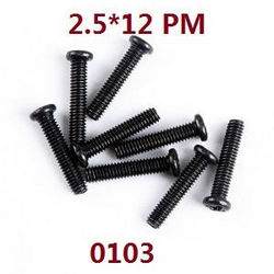Shcong Wltoys 124018 RC Car accessories list spare parts screws 2.5*12PM 0103 - Click Image to Close