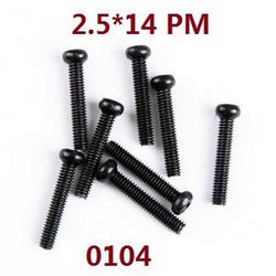 Shcong Wltoys 124018 RC Car accessories list spare parts screws 2.5*14PM 0104 - Click Image to Close