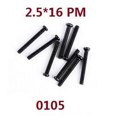Shcong Wltoys 124018 RC Car accessories list spare parts screws 2.5*16PM 0105 - Click Image to Close