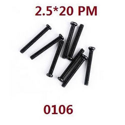 Shcong Wltoys 124017 RC Car accessories list spare parts screws 2.5*20PM 0106