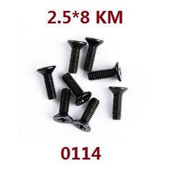 Shcong Wltoys 124016 RC Car accessories list spare parts screws 2.5*8KM 0114 - Click Image to Close