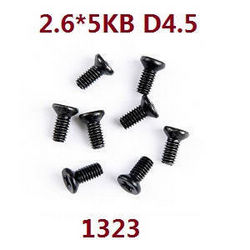 Shcong Wltoys 124017 RC Car accessories list spare parts screws 2.6*5KB D4.5 1323