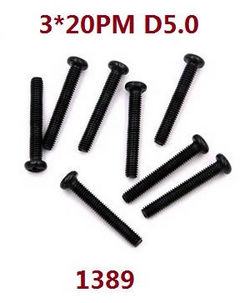 Shcong Wltoys 124018 RC Car accessories list spare parts screws 3*20PM D5 1389