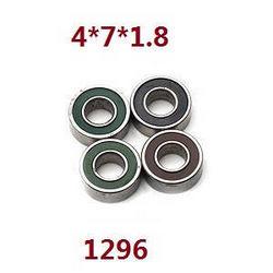 Shcong Wltoys 124016 RC Car accessories list spare parts bearing 4*7*1.8 1296 - Click Image to Close