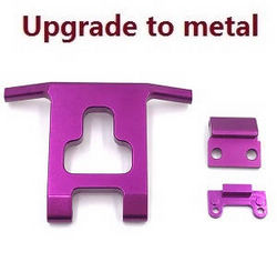 Shcong Wltoys 124018 RC Car accessories list spare parts front bumper board (Metal) Purple