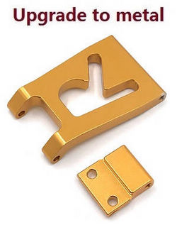 Shcong Wltoys 124018 RC Car accessories list spare parts rear bumper board (Metal) Gold