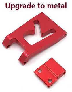 Shcong Wltoys 124016 RC Car accessories list spare parts rear bumper board (Metal) Red