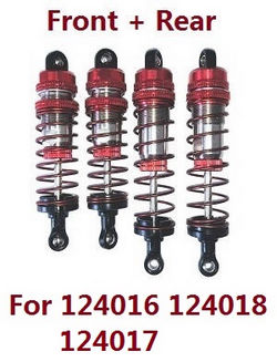 Shcong Wltoys 124016 RC Car accessories list spare parts front and rear shock absorber Red