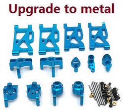 Shcong Wltoys 144001 RC Car accessories list spare parts 6-In-1 upgrade to metal kit Blue