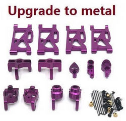Shcong Wltoys XK 144010 RC Car accessories list spare parts 6-In-1 upgrade to metal kit Purple