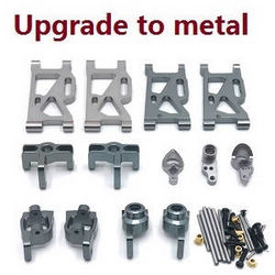 Shcong Wltoys XK 144010 RC Car accessories list spare parts 6-In-1 upgrade to metal kit Titanium color