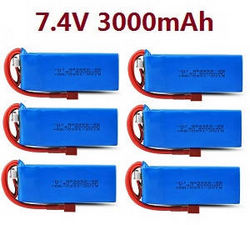 Shcong Wltoys 124017 RC Car accessories list spare parts upgrade to 7.4v 3000mAh battery 6pcs - Click Image to Close