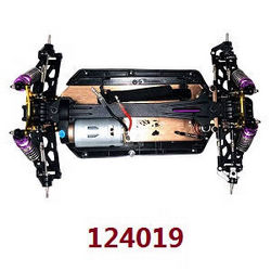 Shcong Wltoys 124019 RC Car accessories list spare parts main body frame with main motor - Click Image to Close