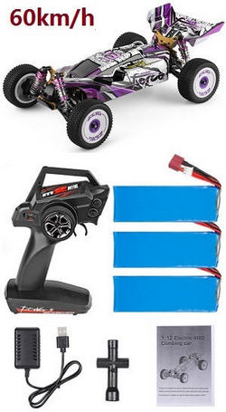 Shcong Wltoys 124019 RC Car with 3 battery RTR