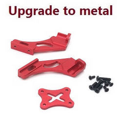 Shcong Wltoys 144001 RC Car accessories list spare parts tail wing fixed group Metal Red - Click Image to Close