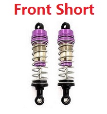 Shcong Wltoys 124019 RC Car accessories list spare parts shock absorber Purple 2pcs (Front short) - Click Image to Close