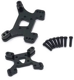 Shcong Wltoys 144001 RC Car accessories list spare parts shock absorber plate Black - Click Image to Close