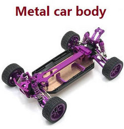 Shcong Wltoys 124017 RC Car accessories list spare parts upgrade to metal car body assembly Purple