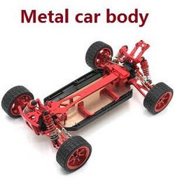 Shcong Wltoys 124017 RC Car accessories list spare parts upgrade to metal car body assembly Red