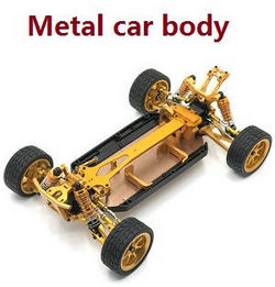 Shcong Wltoys 124017 RC Car accessories list spare parts upgrade to metal car body assembly Gold