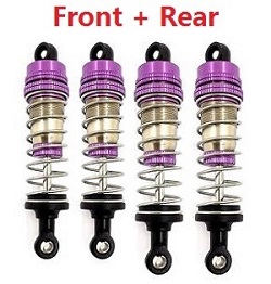 Shcong Wltoys 124019 RC Car accessories list spare parts shock absorber Purple 4pcs - Click Image to Close