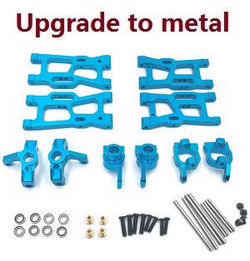 Shcong Wltoys 144002 RC Car accessories list spare parts 5-IN-1 upgrade to metal kit Blue