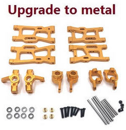 Shcong Wltoys 144002 RC Car accessories list spare parts 5-IN-1 upgrade to metal kit Gold