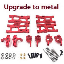 Shcong Wltoys XK 144010 RC Car accessories list spare parts 5-IN-1 upgrade to metal kit Red