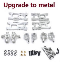 Shcong Wltoys XK 144010 RC Car accessories list spare parts 5-IN-1 upgrade to metal kit Silver