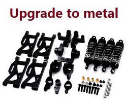 Shcong Wltoys 124017 RC Car accessories list spare parts 7-IN-1 upgrade to metal kit Black