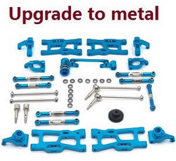Shcong Wltoys 124017 RC Car accessories list spare parts 12-IN-1 upgrade to metal kit Blue