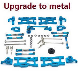 Shcong Wltoys 144001 RC Car accessories list spare parts 12-IN-1 upgrade to metal kit Blue