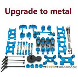 Shcong Wltoys 124017 RC Car accessories list spare parts 13-IN-1 upgrade to metal kit Blue - Click Image to Close