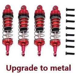 Shcong Wltoys 124019 RC Car accessories list spare parts shock absorber set Metal Red