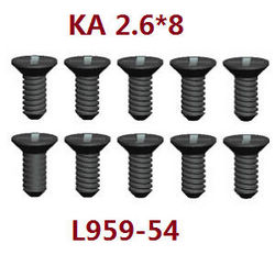 Shcong Wltoys 12409 RC Car accessories list spare parts screws KA 2.6*8 L959-54