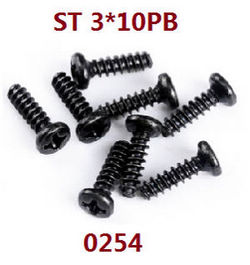 Shcong Wltoys 12409 RC Car accessories list spare parts screws 3*10PB 0254 - Click Image to Close