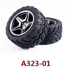 Shcong Wltoys 12409 RC Car accessories list spare parts tires 2pcs - Click Image to Close