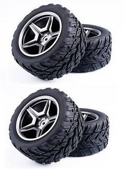 Shcong Wltoys 12409 RC Car accessories list spare parts tires 4pcs - Click Image to Close