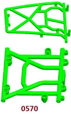 Shcong Wltoys 12409 RC Car accessories list spare parts front and roof roll cage 0570 - Click Image to Close